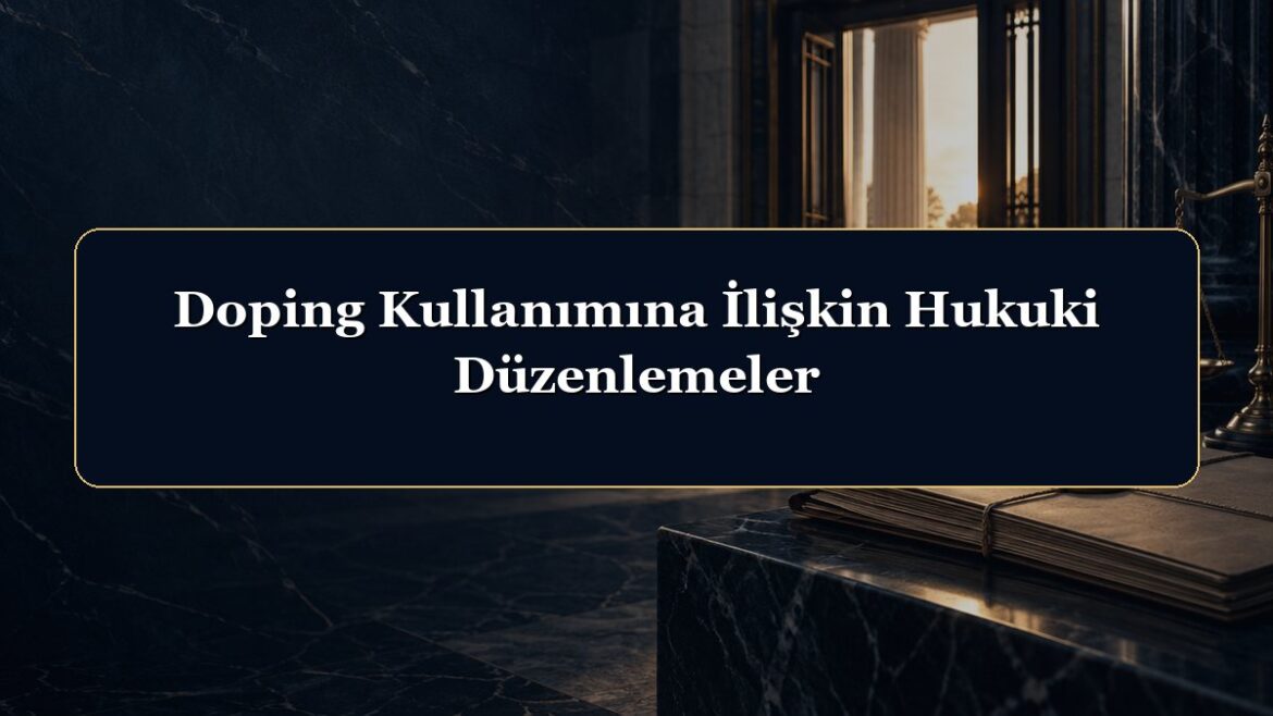 Doping Kullanımına İlişkin Hukuki Düzenlemeler