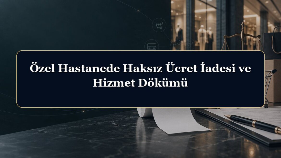 Özel Hastanede Haksız Ücret İadesi ve Hizmet Dökümü