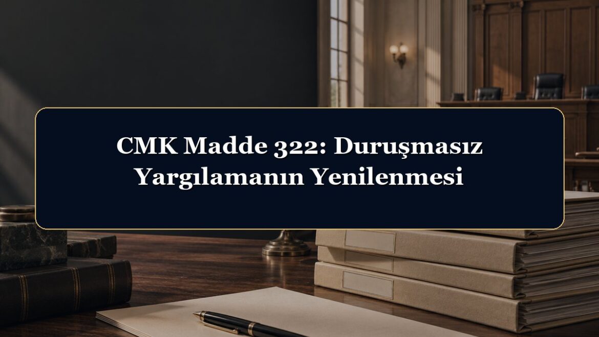 CMK Madde 322: Duruşmasız Yargılamanın Yenilenmesi