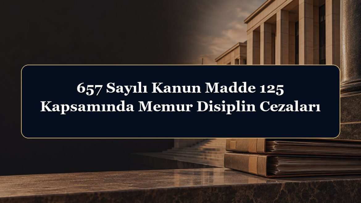 657 Sayılı Kanun Madde 125 Kapsamında Memur Disiplin Cezaları