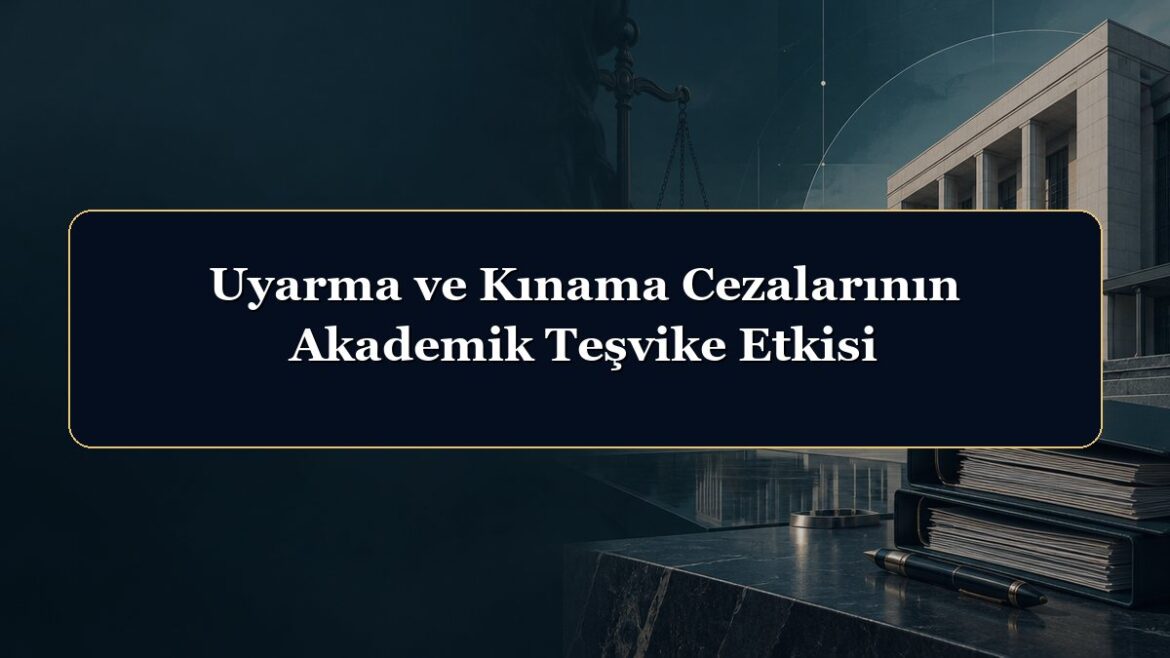 Uyarma ve Kınama Cezalarının Akademik Teşvike Etkisi