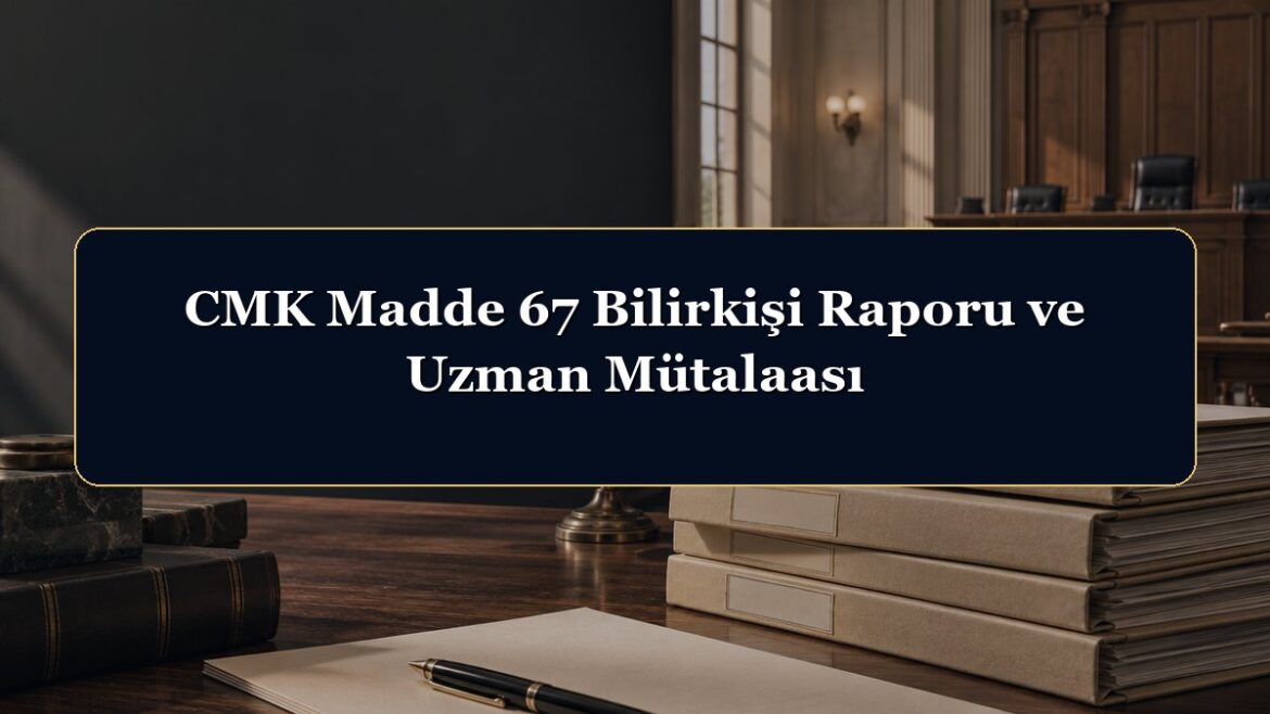 CMK Madde 67 Bilirkişi Raporu ve Uzman Mütalaası