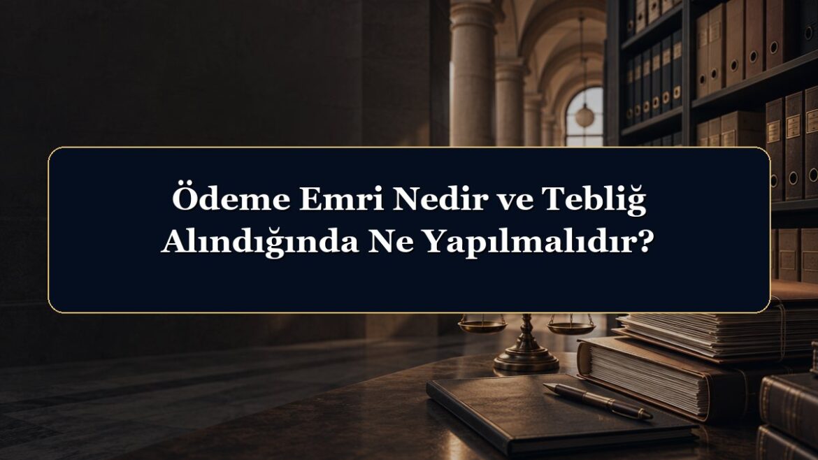 Ödeme Emri Nedir ve Tebliğ Alındığında Ne Yapılmalıdır?