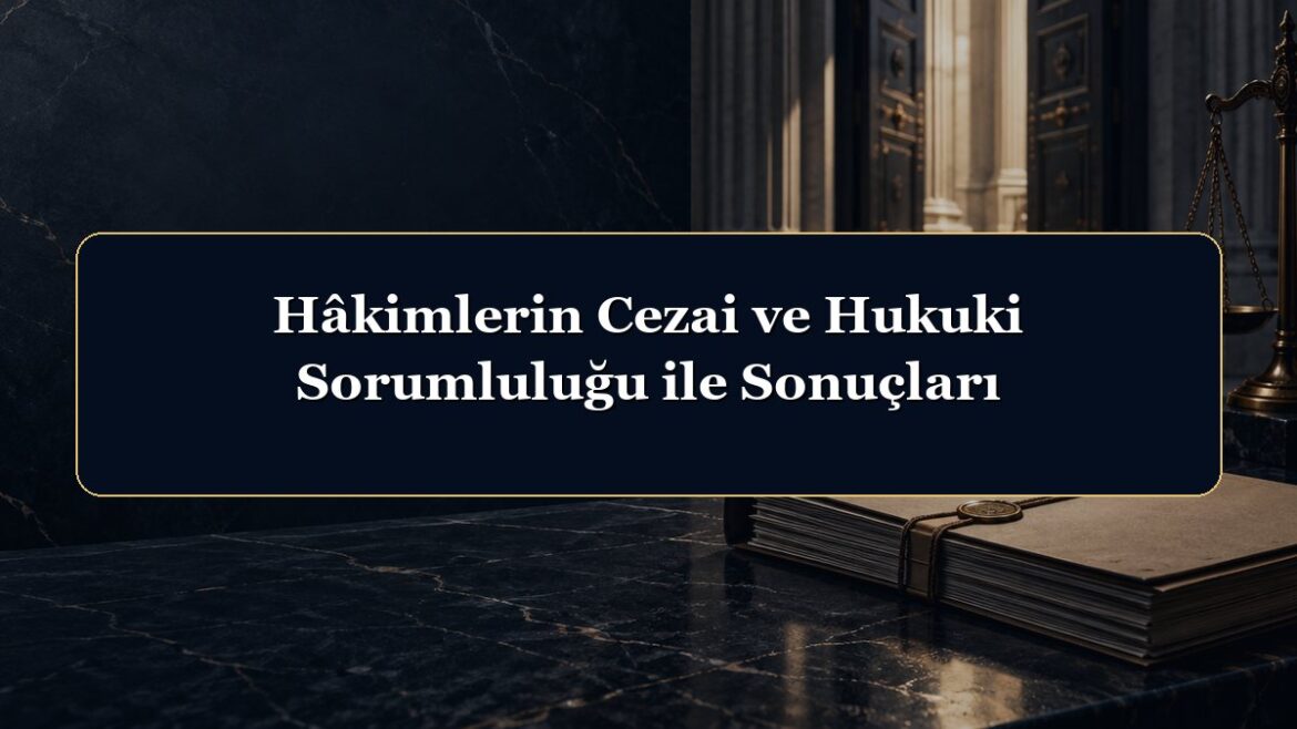 Hâkimlerin Cezai ve Hukuki Sorumluluğu ile Sonuçları