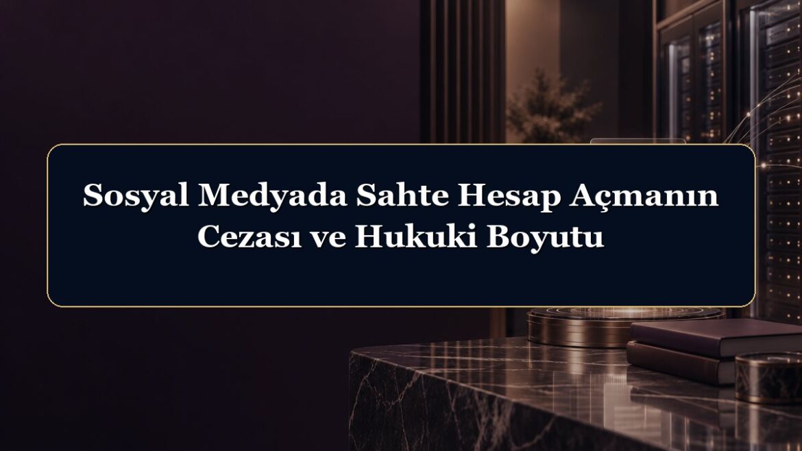 Sosyal Medyada Sahte Hesap Açmanın Cezası ve Hukuki Boyutu
