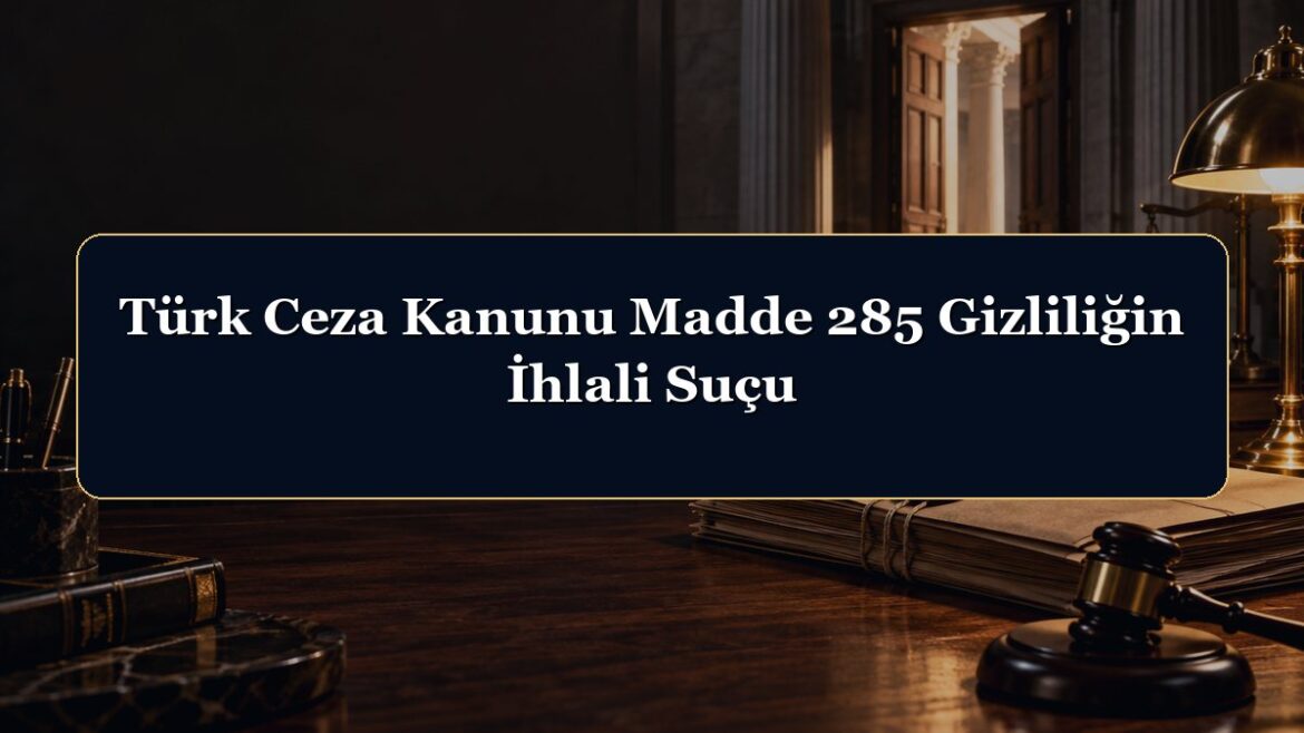 Türk Ceza Kanunu Madde 285 Gizliliğin İhlali Suçu