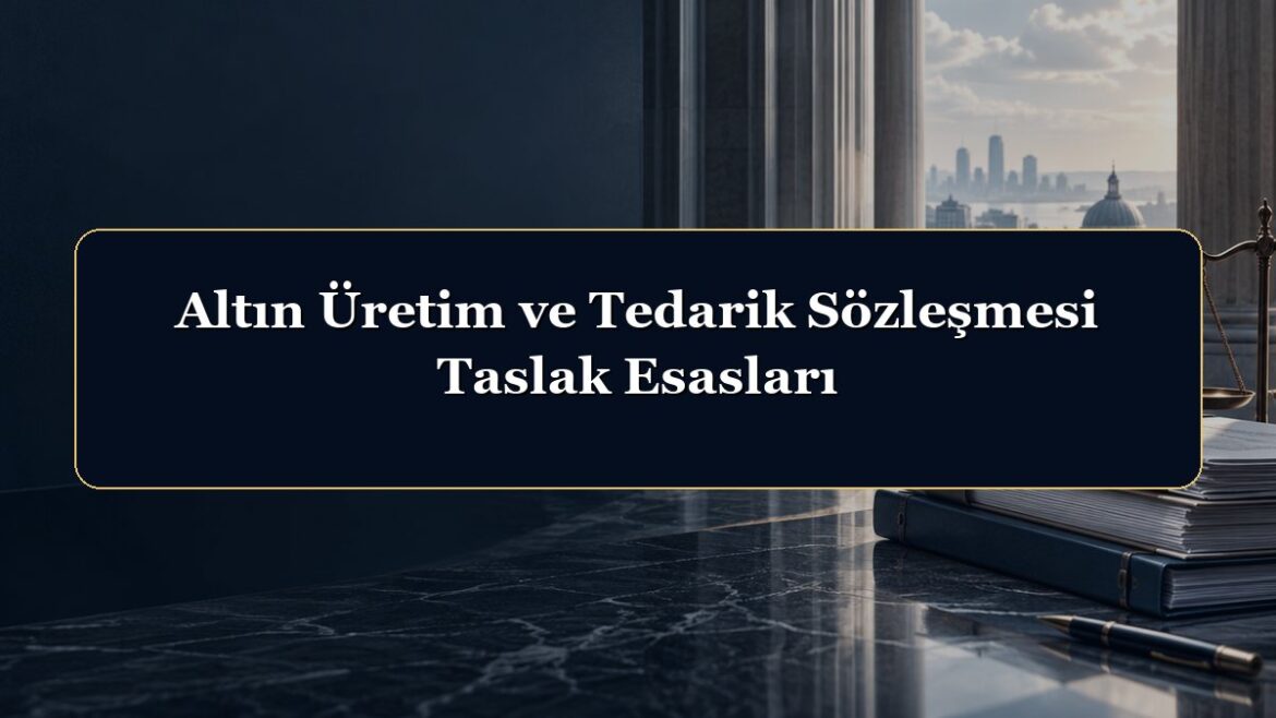 Altın Üretim ve Tedarik Sözleşmesi Taslak Esasları