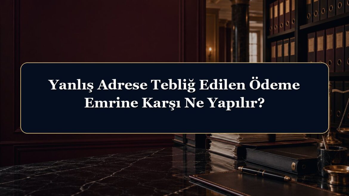 Yanlış Adrese Tebliğ Edilen Ödeme Emrine Karşı Ne Yapılır?