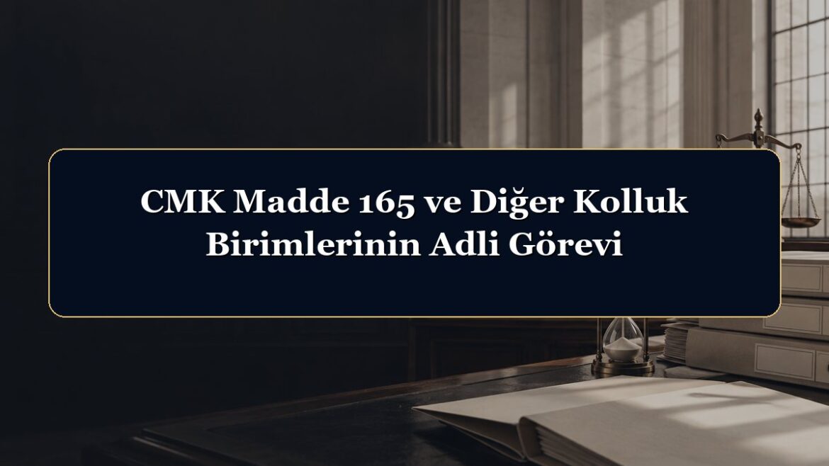 CMK Madde 165 ve Diğer Kolluk Birimlerinin Adli Görevi