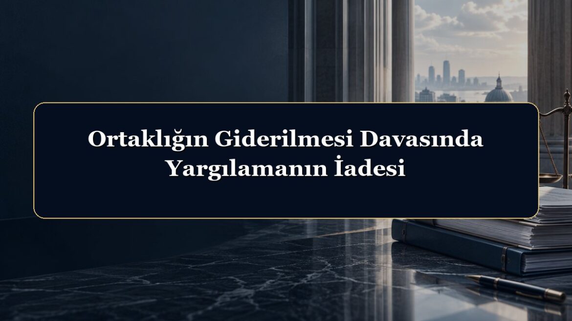 Ortaklığın Giderilmesi Davasında Yargılamanın İadesi