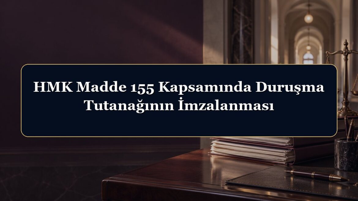 HMK Madde 155 Kapsamında Duruşma Tutanağının İmzalanması