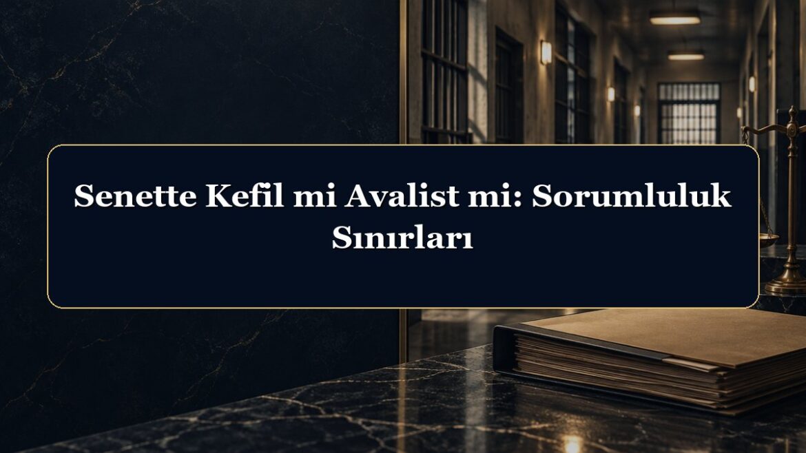 Senette Kefil mi Avalist mi: Sorumluluk Sınırları
