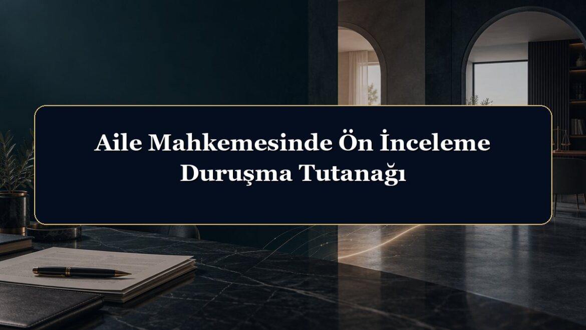 Aile Mahkemesinde Ön İnceleme Duruşma Tutanağı